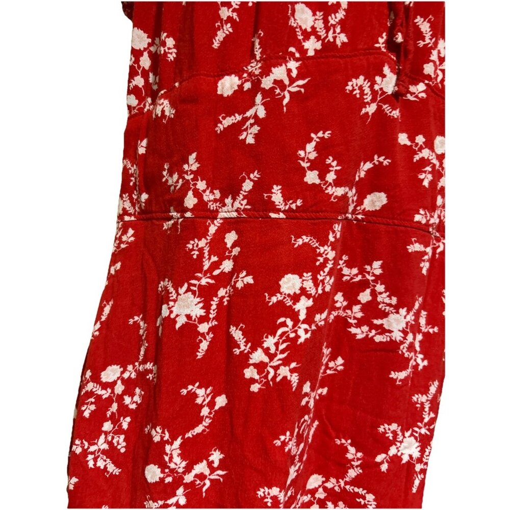 Abercrombie Fitch Floral Dress Puff Sleeves Smocking Peasant Milkmaid Dress XL - Picture 4 of 12